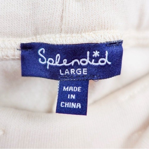 Splendid Women Cascade Wide Leg Cropped Sweatpants Light Camel L Nwt - Picture 5 of 6